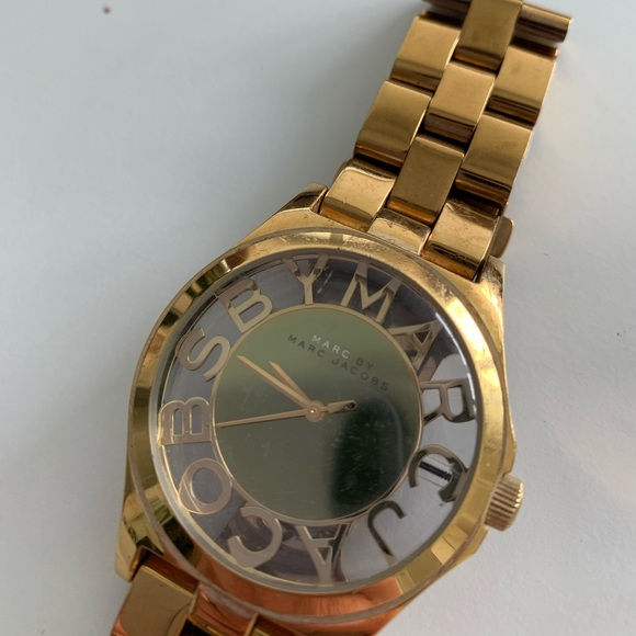 Marc by Marc Jacobs Gold Henry Skeleton Watch - Picture 11 of 12